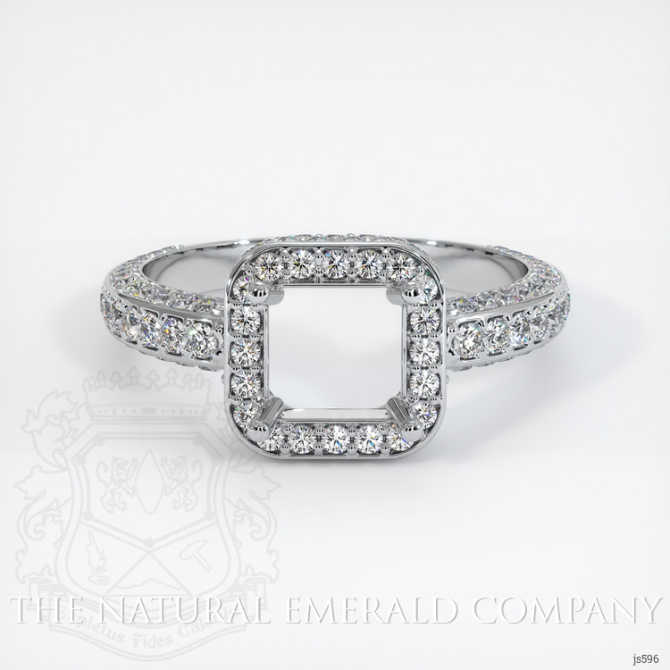 18K White Gold Pave Ring Setting