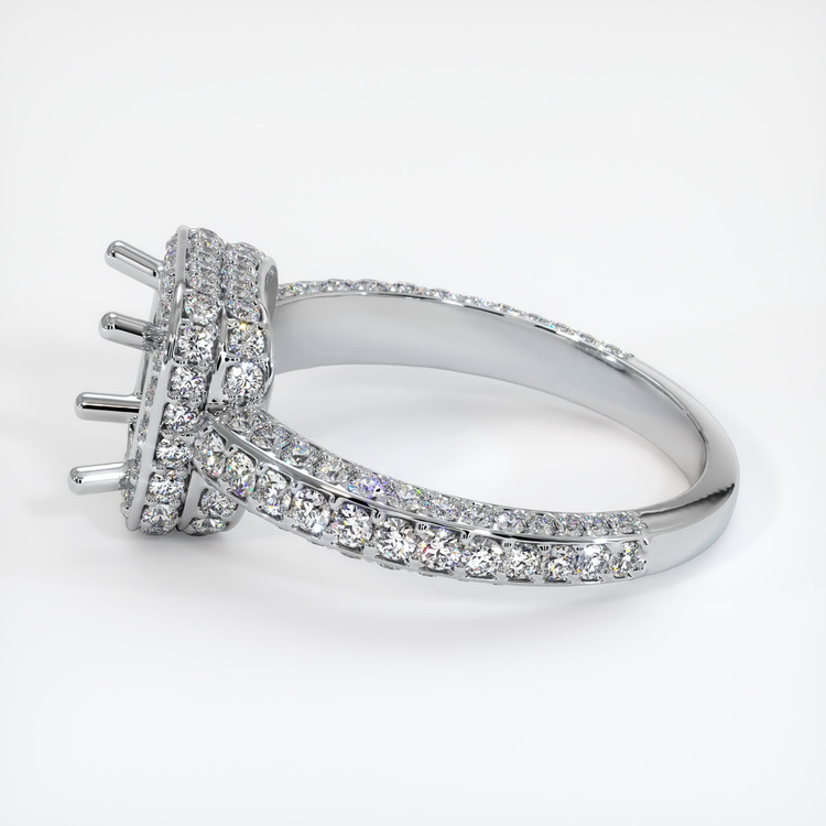 18K White Gold Pave Ring Setting