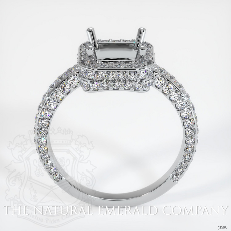 18K White Gold Pave Ring Setting