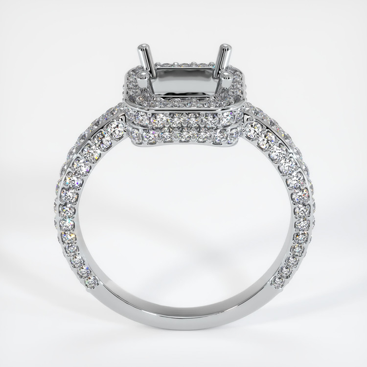 18K White Gold Pave Ring Setting