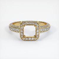 14K Yellow Gold Pave Ring Setting Image