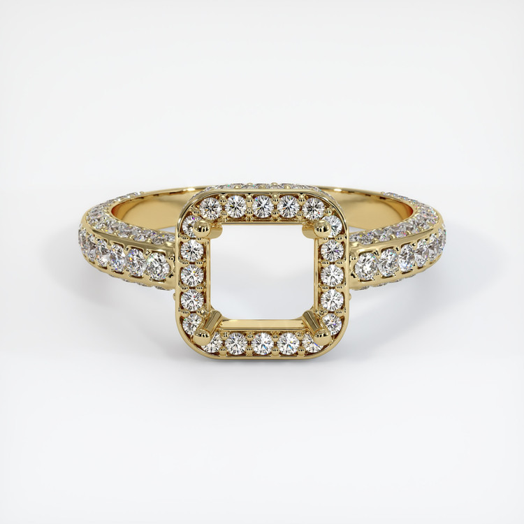 14K Yellow Gold Pave Ring Setting
