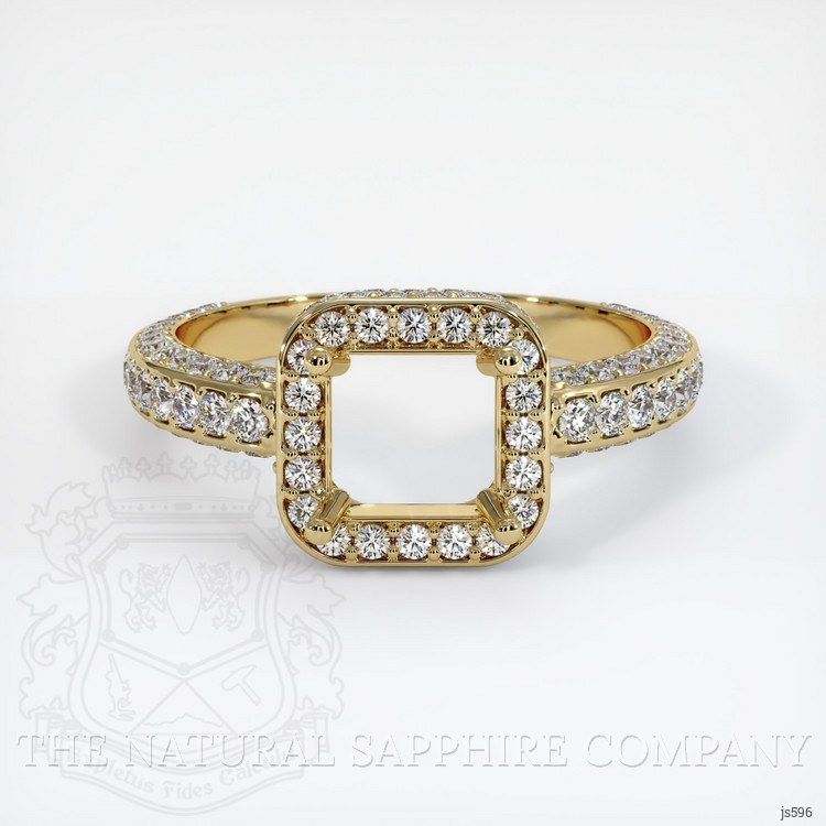 14K Yellow Gold Pave Ring Setting