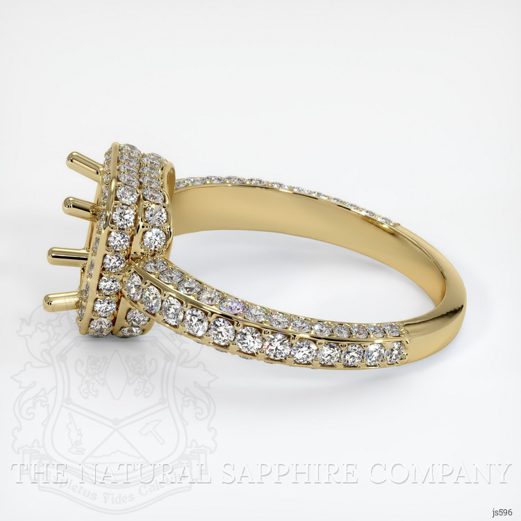 14K Yellow Gold Pave Ring Setting