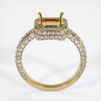 14K Yellow Gold Pave Ring Setting Image