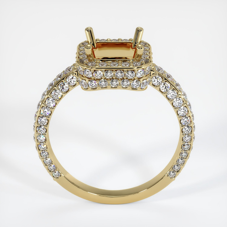 14K Yellow Gold Pave Ring Setting