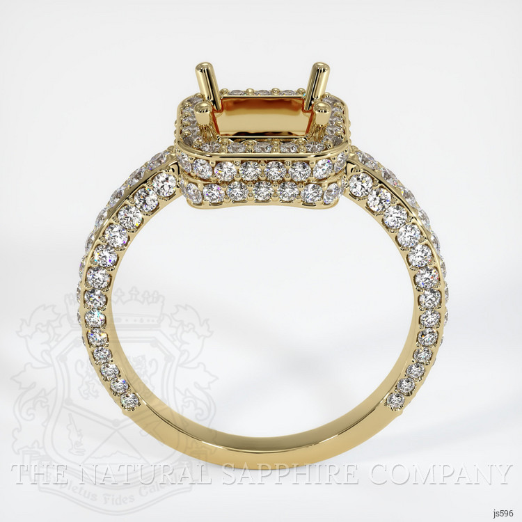 14K Yellow Gold Pave Ring Setting