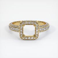 18K Yellow Gold Pave Ring Setting Image