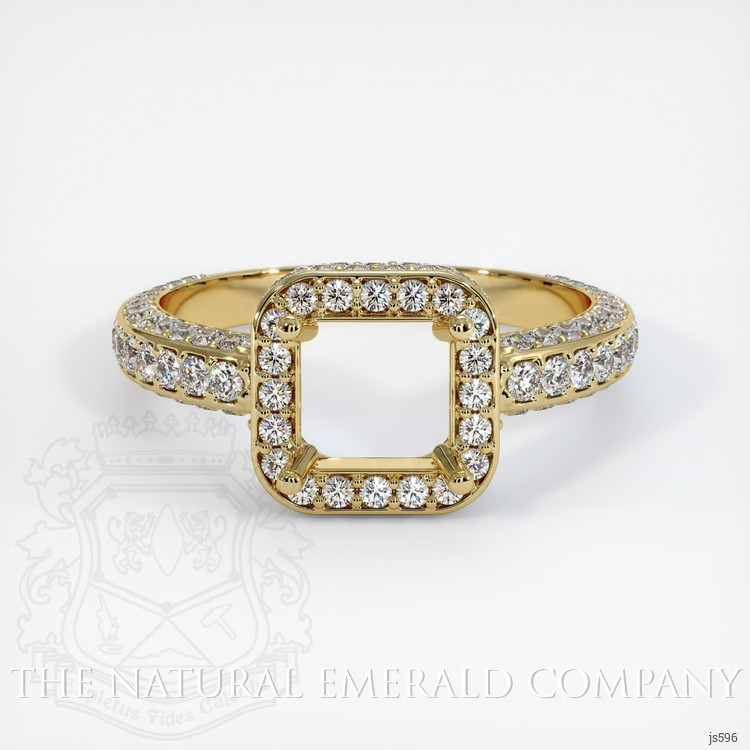 18K Yellow Gold Pave Ring Setting