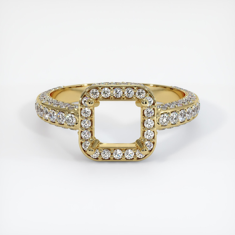 18K Yellow Gold Pave Ring Setting