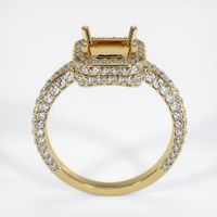 18K Yellow Gold Pave Ring Setting Image