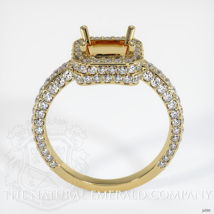 18K Yellow Gold Pave Ring Setting