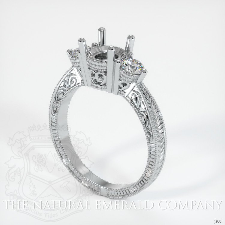 Platinum 950 Antique Style Ring Setting