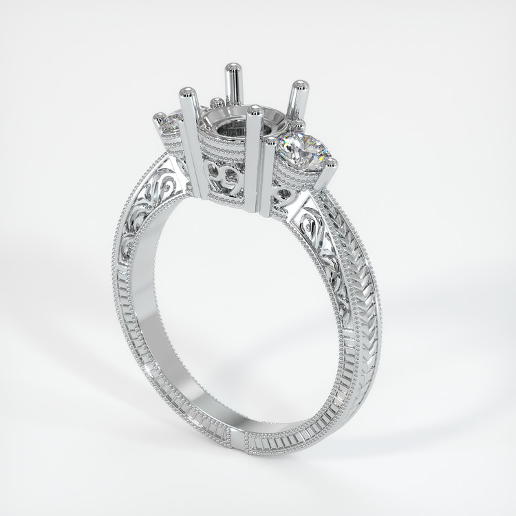 Platinum 950 Antique Style Ring Setting