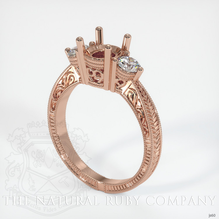 14K Rose Gold Antique Style Ring Setting