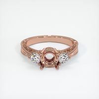 14K Rose Gold Antique Style Ring Setting Image