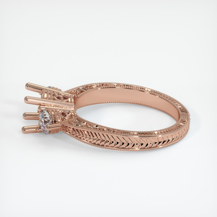 14K Rose Gold Antique Style Ring Setting