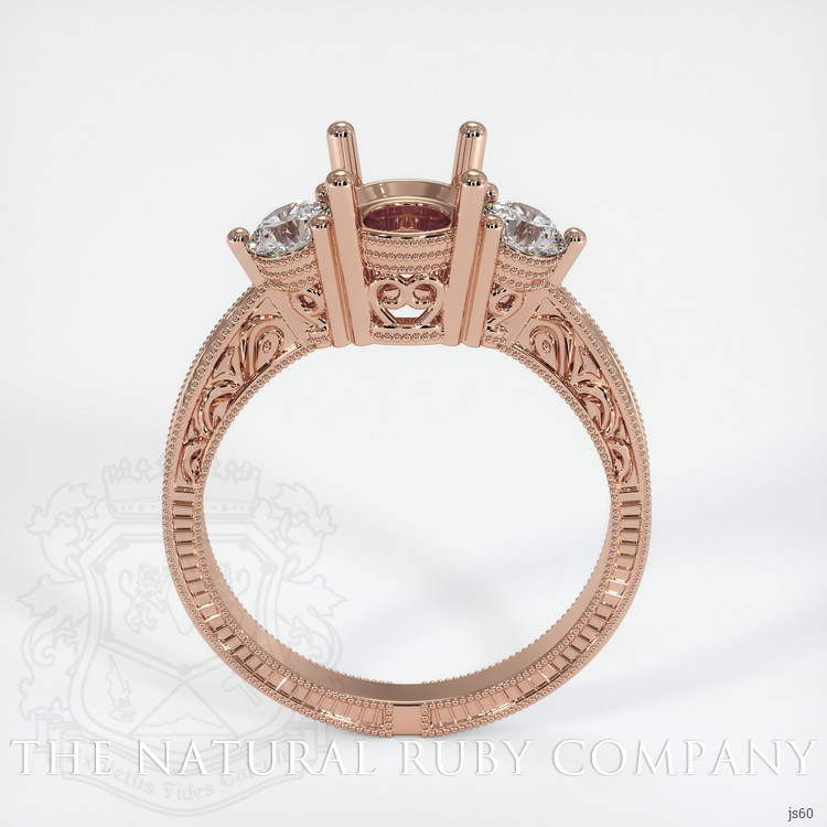 14K Rose Gold Antique Style Ring Setting
