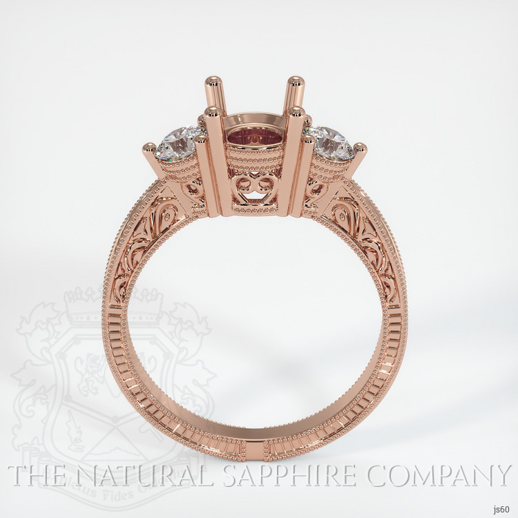 14K Rose Gold Antique Style Ring Setting