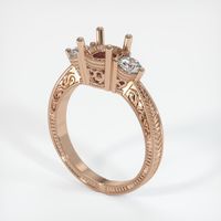 18K Rose Gold Antique Style Ring Setting Video
