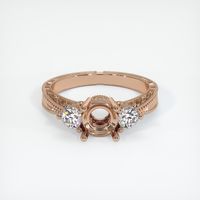 18K Rose Gold Antique Style Ring Setting Image