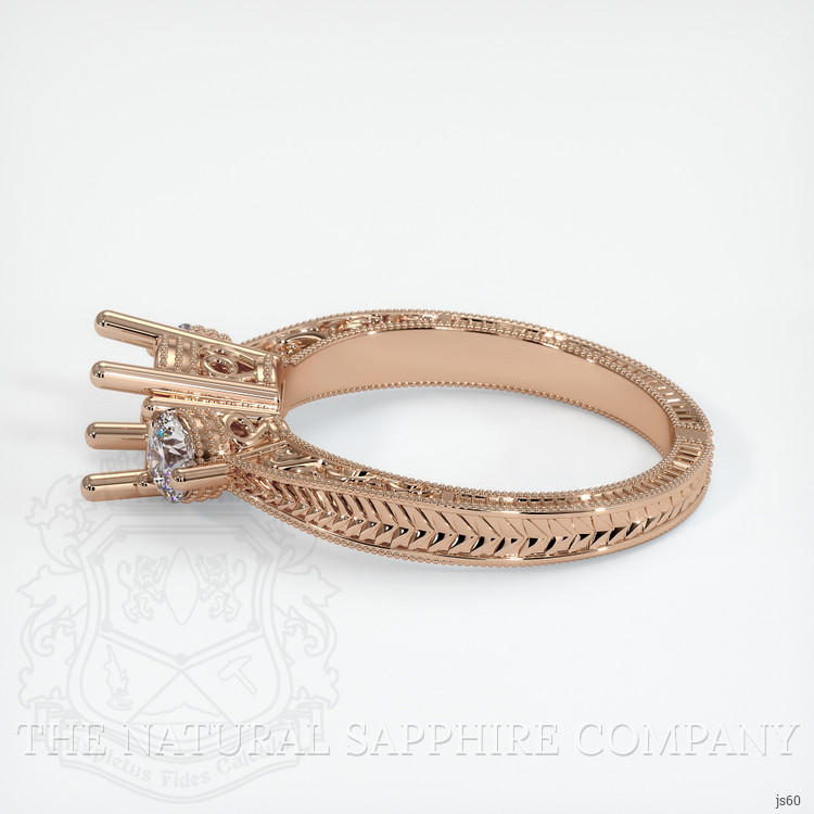 18K Rose Gold Antique Style Ring Setting