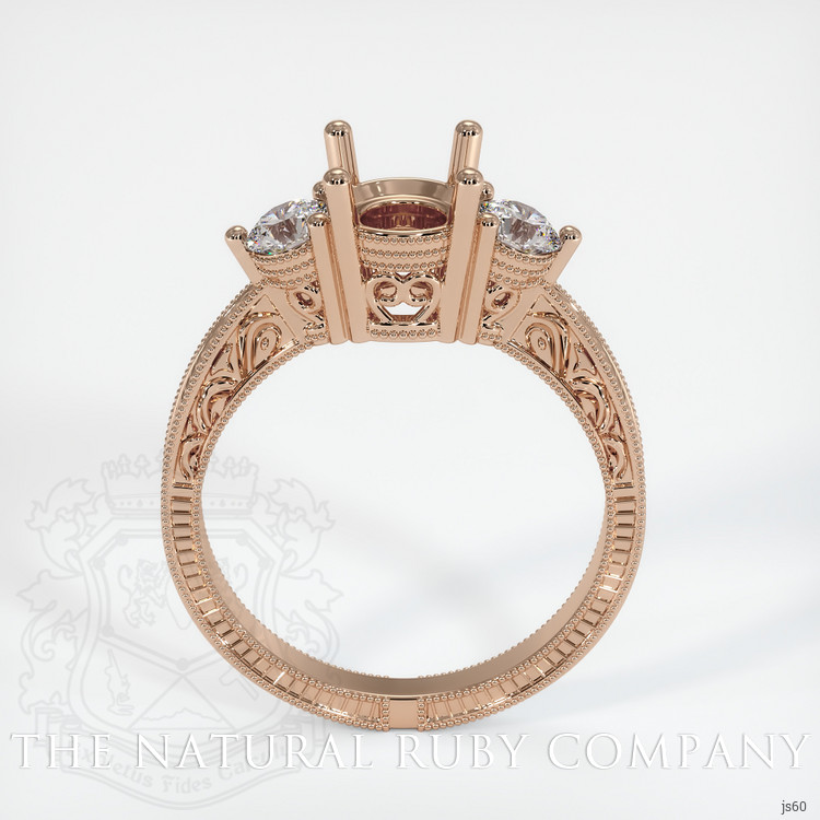 18K Rose Gold Antique Style Ring Setting