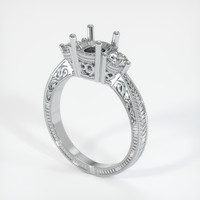 10K White Gold Antique Style Ring Setting Video