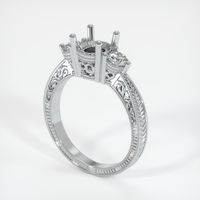 18K White Gold Antique Style Ring Setting Video