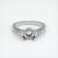 18K White Gold Antique Style Ring Setting Image