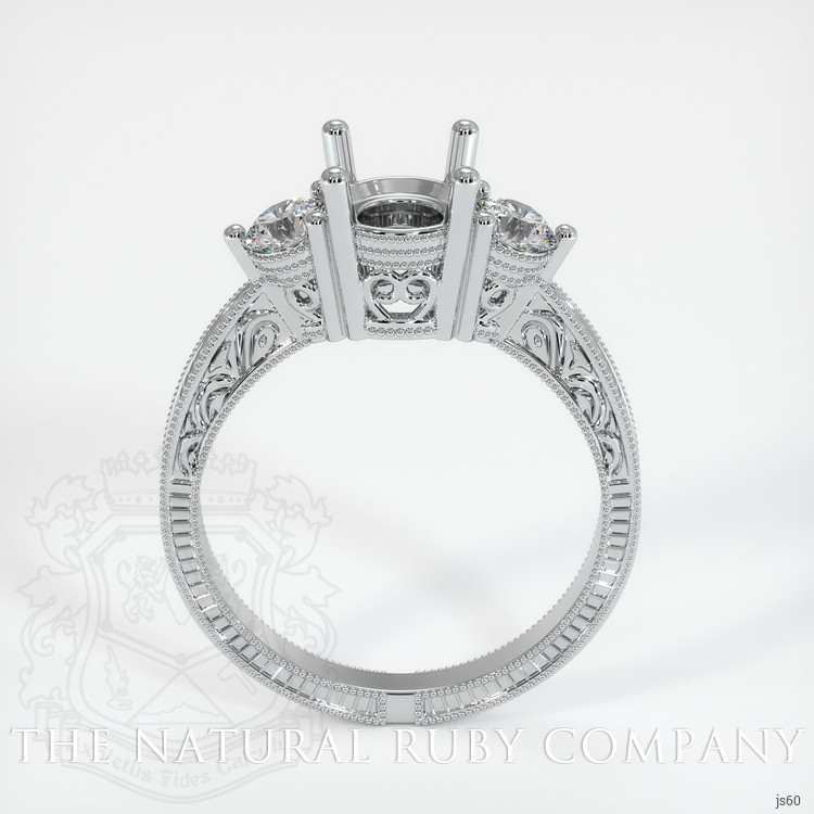 18K White Gold Antique Style Ring Setting