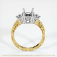 14K White & Yellow Antique Style Ring Setting Image