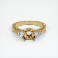 10K Yellow Gold Antique Style Ring Setting Image