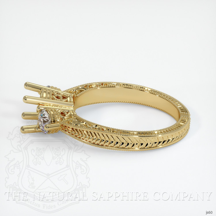 14K Yellow Gold Antique Style Ring Setting