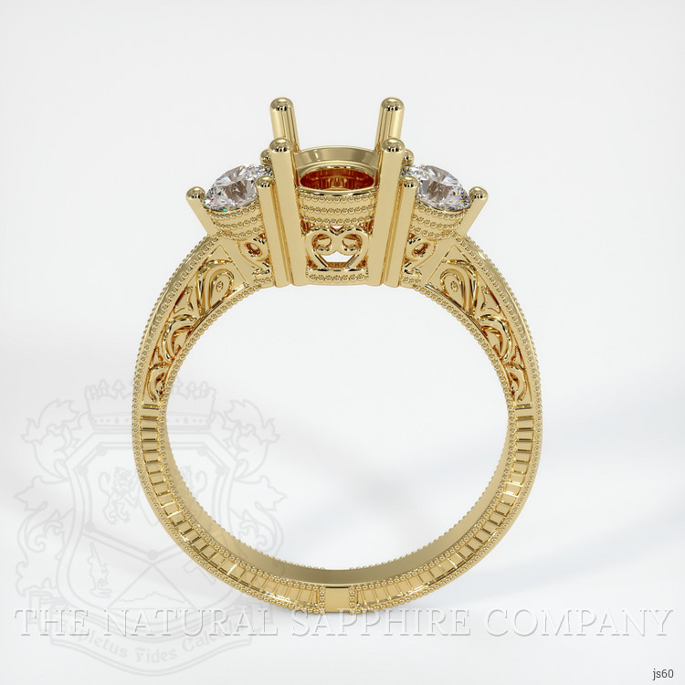 14K Yellow Gold Antique Style Ring Setting