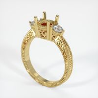 18K Yellow Gold Antique Style Ring Setting Video