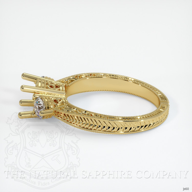 18K Yellow Gold Antique Style Ring Setting