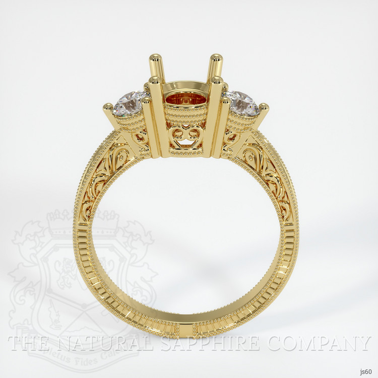 18K Yellow Gold Antique Style Ring Setting