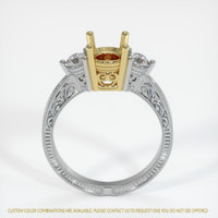 14K Yellow & White Antique Style Ring Setting Image