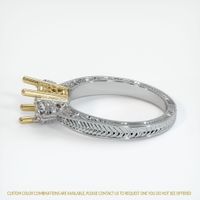 18K Yellow & White Antique Style Ring Setting Image