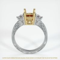 18K Yellow & White Antique Style Ring Setting Image