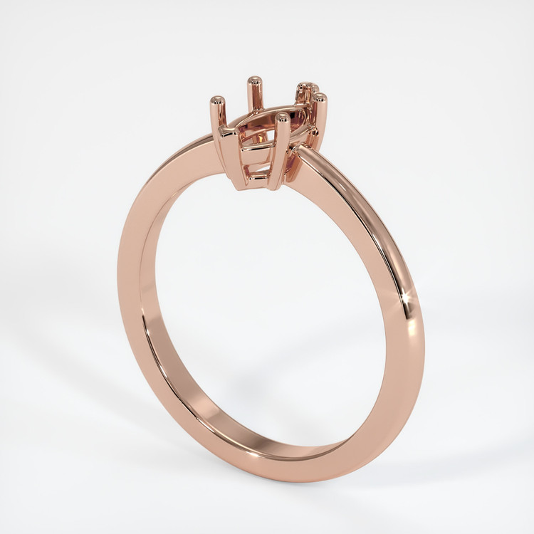 14K Rose Gold Vedic Ring Setting