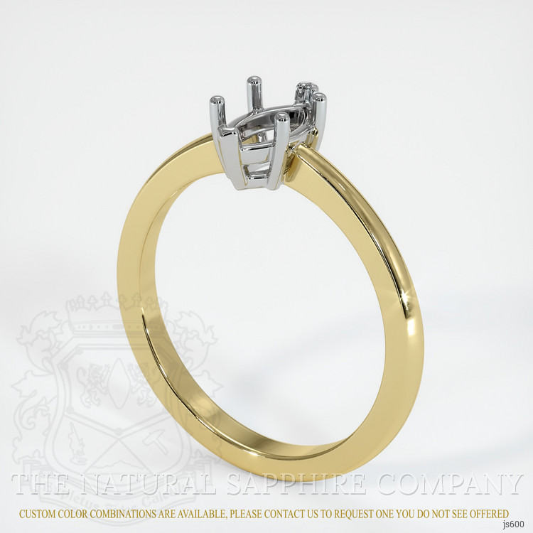 14K White & Yellow Vedic Ring Setting