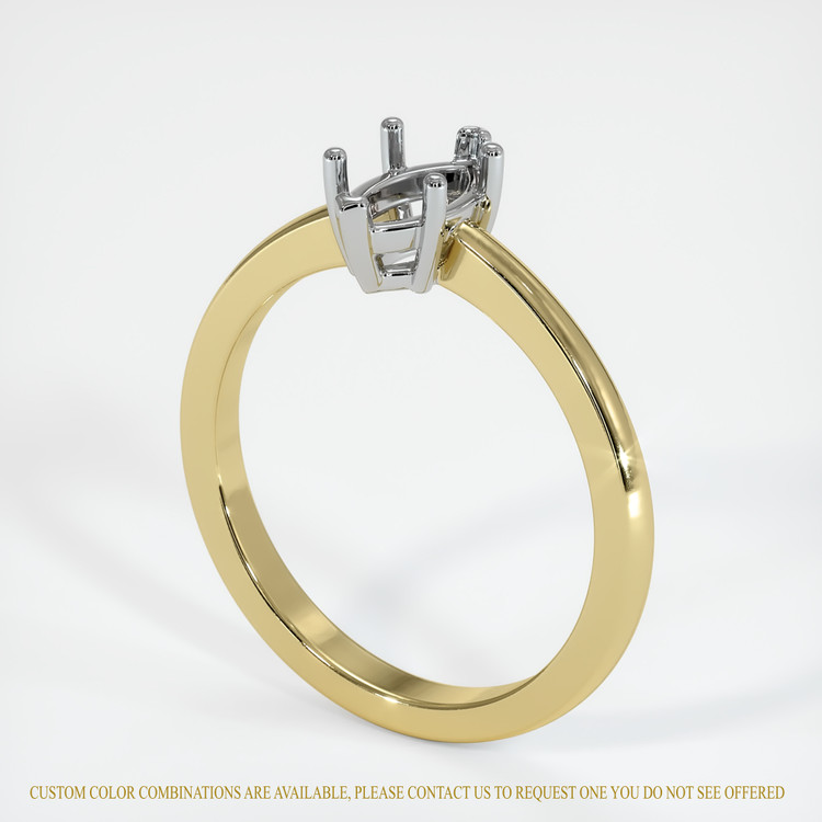 14K White & Yellow Vedic Ring Setting