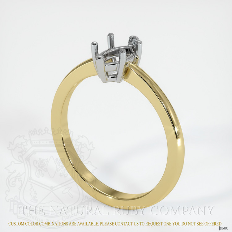 14K White & Yellow Vedic Ring Setting