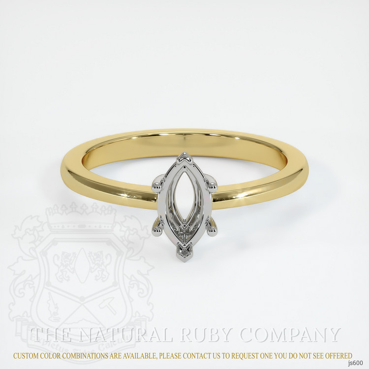 14K White & Yellow Vedic Ring Setting