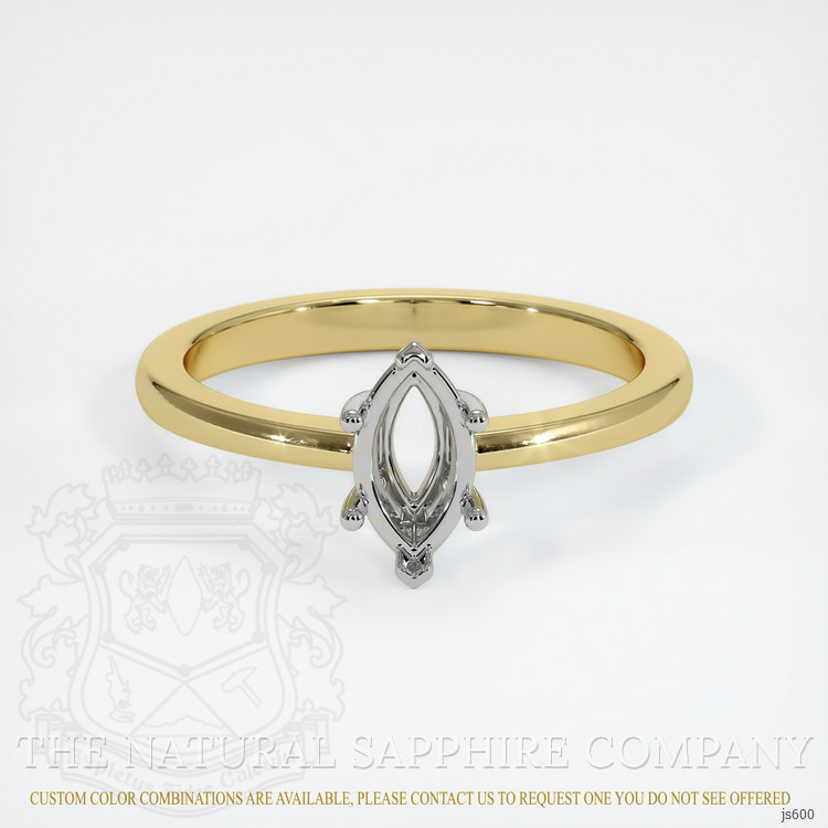 14K White & Yellow Vedic Ring Setting