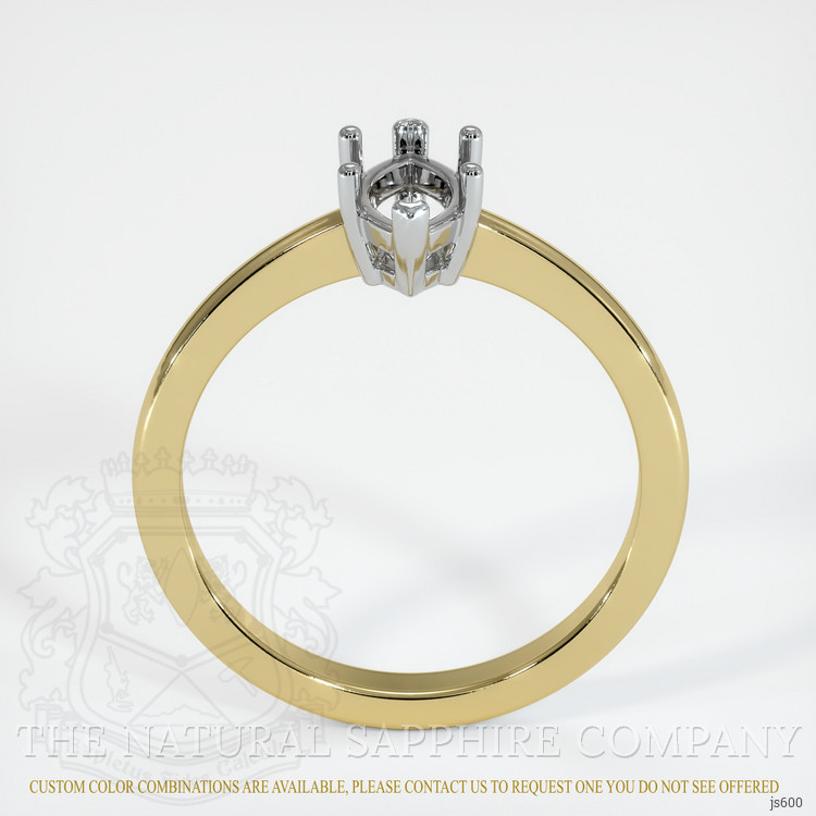 14K White & Yellow Vedic Ring Setting