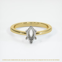 18K White & Yellow Vedic Ring Setting Image
