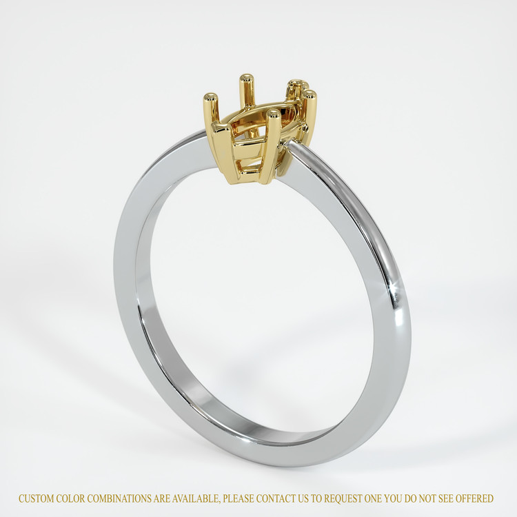 14K Yellow & White Vedic Ring Setting